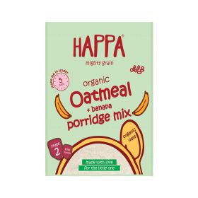 HappaFoods-Happa Organic Oatmeal + Banana Porridge Mix - 200 gm