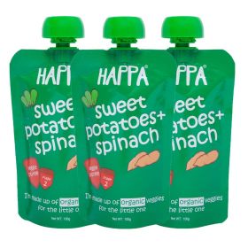 HappaFoods-Sweet Potato+ Spinach(Pack of 3)