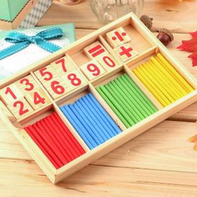 Lil Amigos Nest Wooden Counting Blocks and Sticks - Educational Math Learning Set for Kids: Number Counting, Games, and Intelligence Sticks