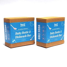 Goli Soda All Natural Probiotics Baby Bottle & Dishwash Bar - 90 g  (Pack Of 2) 