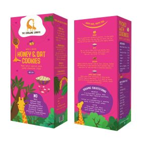 The Growing Giraffe Honey and Oat Cookies (Pack of 2), 200 gm each