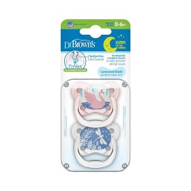 Dr. Brown's PreVent Glow in the Dark BUTTERFLY SHIELD Soother - Stage 1 - PV12007-INTLX