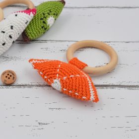 Love Crochet Art-Orange Crochet Rattle