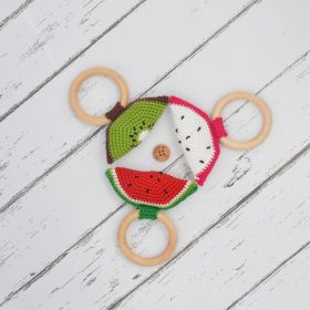Love Crochet Art-Set of 3 Fruits Rattle