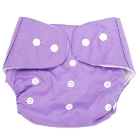 Baby Moo Plain Purple Reusable Diaper-915-13-PURPLE