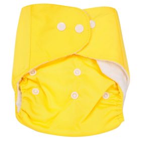 Baby Moo Plain Yellow Reusable Diaper-915-13-YELLOW