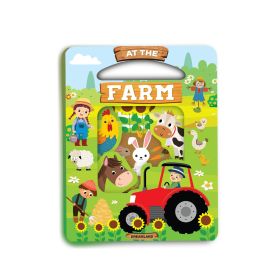 Dreamland Publications-Die Cut Window Board Book - At the Farm Picture Book for Children Educations Board Book for Kid Die-Cut Shape Board Books-9788196034825