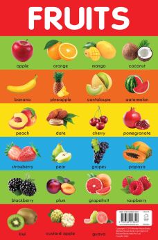 Wonderhouse-Fruits Chart - Early Learning Educational Chart For Kids: Perfect For Homeschooling, Kindergarten and Nursery Students (11.5 Inches X 17.5 Inches)