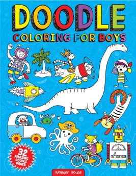 Wonderhouse-Doodle Coloring For Boys (Doodle Coloring Books)