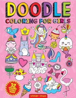 Wonderhouse-Doodle Coloring For Girls (Doodle Coloring Books) 