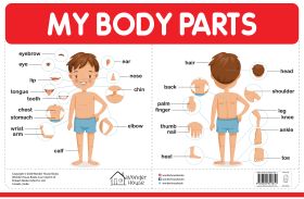 Wonderhouse-My Body Parts - My First Early Learning Wall Chart: For Preschool, Kindergarten, Nursery And Homeschooling (19 Inches X 29 Inches)  