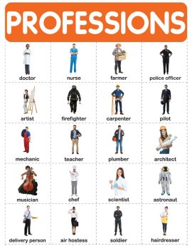 Wonderhouse-Professions - My First Early Learning Wall Chart: For Preschool, Kindergarten, Nursery And Homeschooling (19 Inches X 29 Inches)  