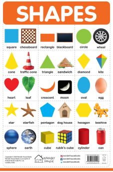 Wonderhouse-Shapes - My First Early Learning Wall Chart: For Preschool, Kindergarten, Nursery And Homeschooling (19 Inches X 29 Inches)  