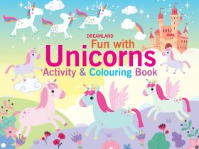 Dreamland Publications-Fun with Unicorns Activity & Colouring : Interactive & Activity  Children Book by Dreamland Publications 9789395406024