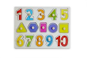 LazyToddler Knob Learning Board Toy - Ideal for Early Educational Learning for Kindergarten Toddlers & Preschools(Numbers & SHapes)