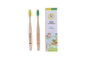 Cuddle Care-Everyday Bamboo Toothbrushes Adults -Yellow and Green