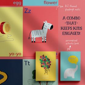 Elemeno Kids-A for Alphabet, B for Book: An Interactive ‘learn-through-play’ Combo -  ALPHABET PLAYDOUGH MATS &  ACTIVITY BOOK 
