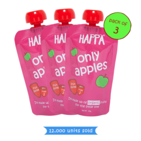 HappaFoods-Only Apple (Pack of 3)