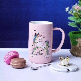 A Vintage Affair-Pastel Pink Unicorn Mug - Rainbow Unicorn 