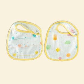 TINY SNOOZE-Organic Classic Bibs (Set of 2)- Lost in Thoughts