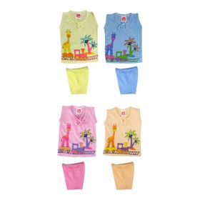 Love Baby-Fancy 4 T-Shirt With 4 Pant Set - BC13
