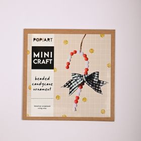 Pop goes the Art-Mini Craft | Beaded Candycane Ornament