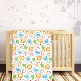 Baby Moo Animal Orange And White Blanket