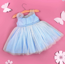 Kicks &amp; Crawl - Blue Blossom Party Frock-3-6 Months