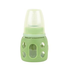 Baby Moo-Good Grip Green 60 ml Glass Feeding Bottle