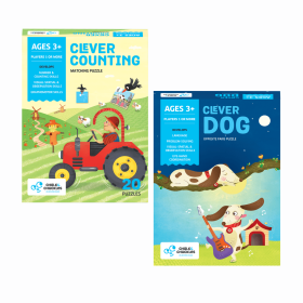 Chalk and Chuckles Clever Series Combo Set of 2 Puzzles- Counting and Opposites