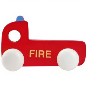 Brain Factory Wooden Vehicle Toys for Kids Fire engine (1-4 years)