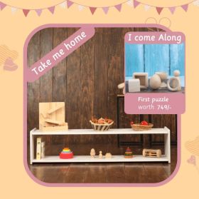 Ariro Toys-Montessori Toddler Low shelf-White