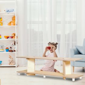 CuddlyCoo Wooden Montessori Shelf - 2 Tier