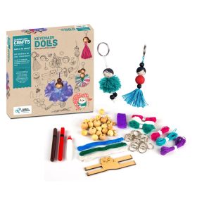 Chalk and Chuckles Art and Craft Keychain Dolls - Make Yourself Activity Kit 
