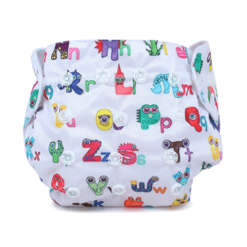Tots and Tykes-PRINTED CLOTH DIAPER-White