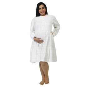 Chicmomz White Calf Length Dress-M