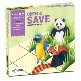 Chalk and Chuckles Claim and Save- Strategy Board Game for Families and Kids 