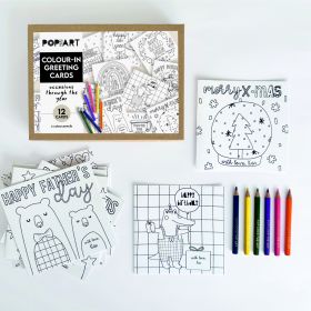 Pop goes the Art-Colour-In Greeting Cards