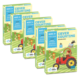 Chalk and Chuckles Clever Counting - Preschooler, Self Correcting Matching Numbers Puzzle -Pack of 5