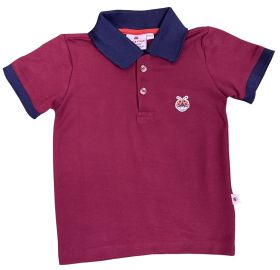 Tots and Tykes-polo t-shirt-1-2 Years-Maroon