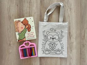 Little Canvas-DIY Colouring Love my baby Tote Bag
