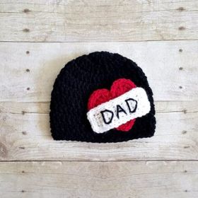 Tiny Giggles-Crochet caps-DAD