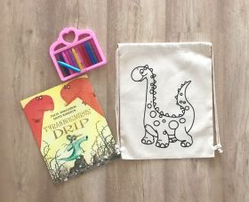 Little Canvas-Do It Yourself Colouring Little Dinosaur BackPack