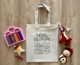Little Canvas-DIY Colouring Santa ,Snowman , Reindeer Goody Bag - LC153