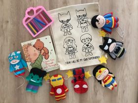 Little Canvas-Do It Yourself  Colouring Superhero Back Pack