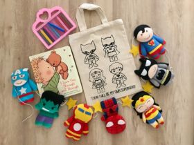Little Canvas-Do It Yourself  Colouring Superhero Tote Bag