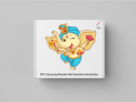 Little Canvas-DIY Colouring Wooden Bal Ganesha Activity Box 