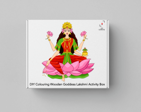 Little Canvas-DIY Colouring Wooden Goddess Lakshmi Activity Box 