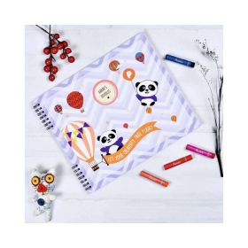 Babble Wrap-Doodle Book With Personalized Crayons - Panda