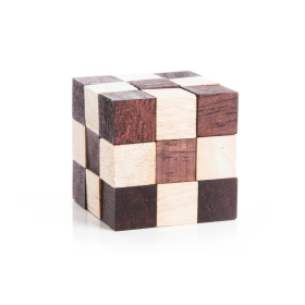 DruArts Handmade Sheesham Wooden Snake Cube Puzzle Game Toy for Kids